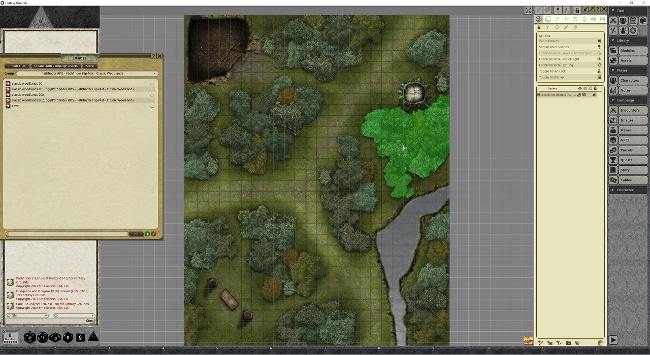 Fantasy Grounds - Pathfinder RPG - Pathfinder Flip-Mat - Classic Woodlandsのスクリーンショット 1