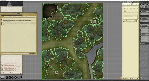 Fantasy Grounds - Pathfinder RPG - Pathfinder Flip-Mat - Classic Woodlands
