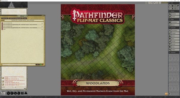 Fantasy Grounds - Pathfinder RPG - Pathfinder Flip-Mat - Classic Woodlands