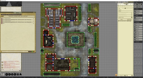 Fantasy Grounds - Pathfinder RPG - Pathfinder Flip-Map - Classic Village Square