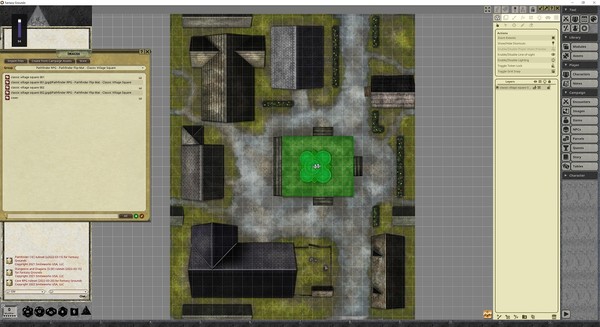 Fantasy Grounds - Pathfinder RPG - Pathfinder Flip-Map - Classic Village Square