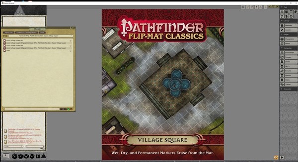 Fantasy Grounds - Pathfinder RPG - Pathfinder Flip-Map - Classic Village Square