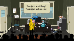 Detective Case and Clown Bot in: Murder in the Hotel Lisbon - Commercial License screenshot thumbnail video