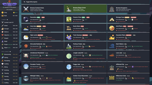 Melvor Idle: Throne of the Herald.