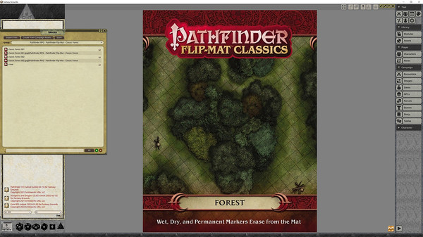 Fantasy Grounds - Pathfinder RPG - Pathfinder Flip-Map - Classic Forest