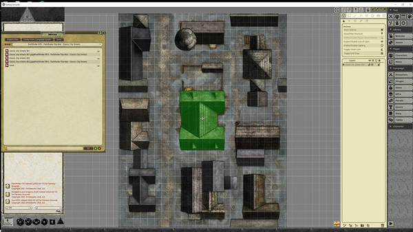 Fantasy Grounds - Pathfinder RPG - Pathfinder Flip-Map - Classic City Streets