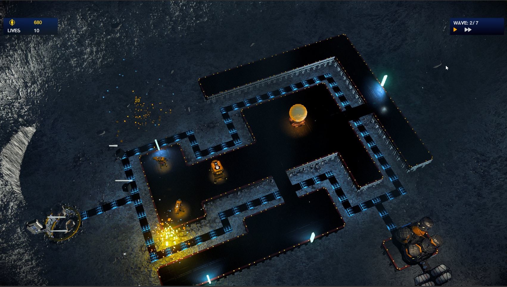 Space gold rush TD screenshot #2