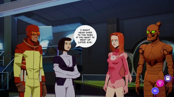 Screenshot z Invincible Presents: Atom Eve Screenshot z Invincible Presents: Atom Eve