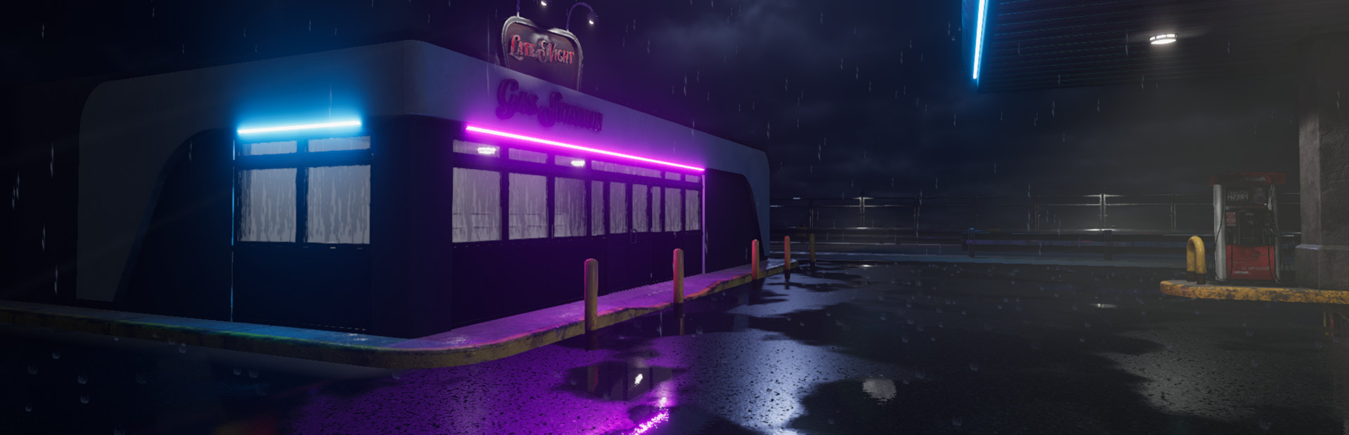 Late Night Gas Station