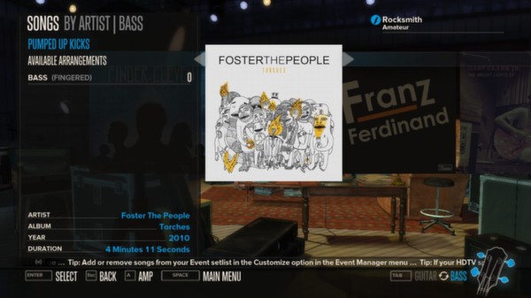 Rocksmith - Foster the People - Pumped Up Kicks