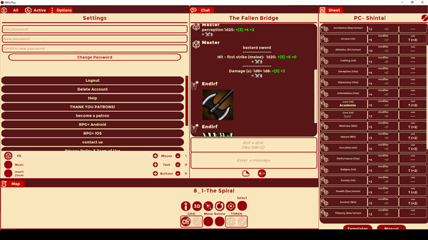 Screenshot z RPG Plus - Virtual Tabletop Screenshot z RPG Plus - Virtual Tabletop