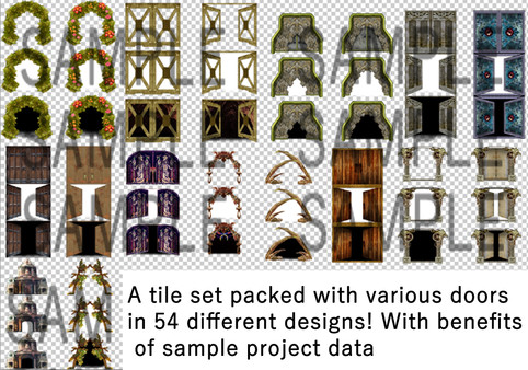 KHAiHOM.com - RPG Maker MZ - NATHUHARUCA Door Tilesets