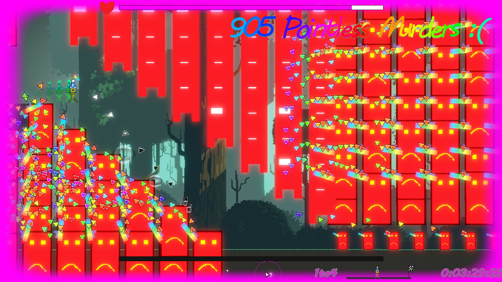 screenshot of A2C:Ayry seems to be playtesting a 2D runner shooter from Cci 10