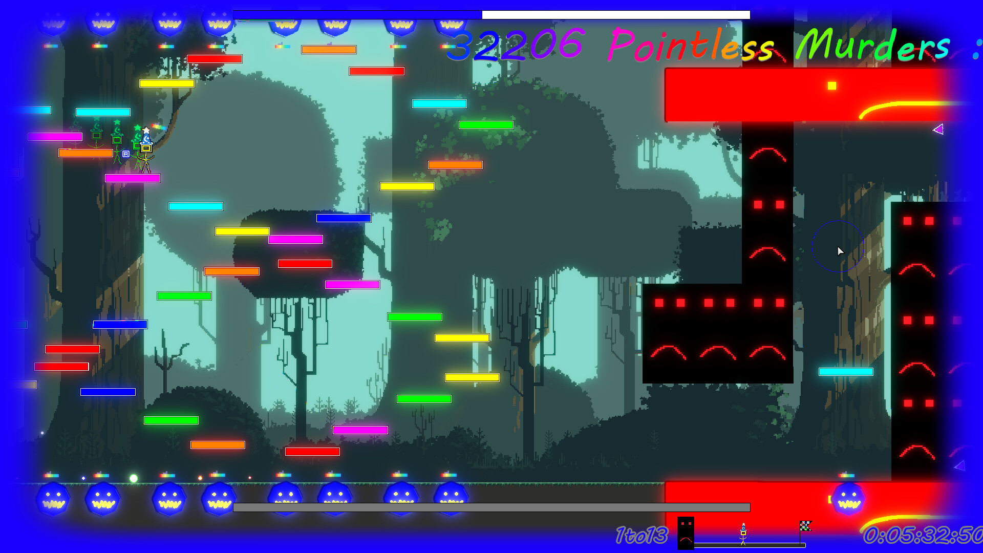 screenshot of A2C:Ayry seems to be playtesting a 2D runner shooter from Cci 9