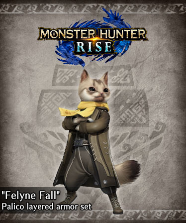 Monster Hunter Rise - "Felyne Fall" Palico Layered Armor Set