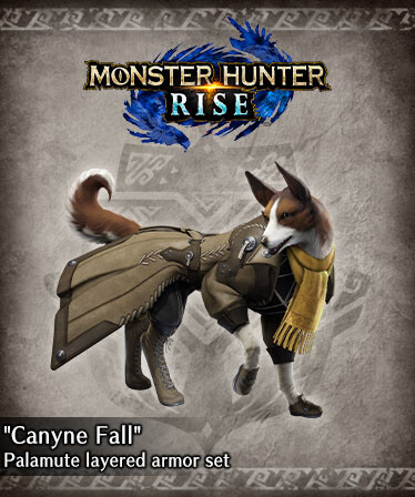 Monster Hunter Rise - &quot;Canyne Fall&quot; Palamute Layered Armor Set