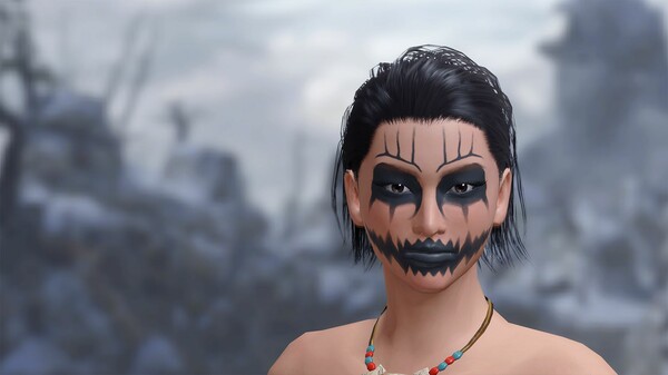 Monster Hunter Rise - "Ghost" face paint