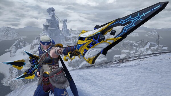 Monster Hunter Rise - "Lost Code: Carnhan" Hunter layered weapon (Sword & Shield)