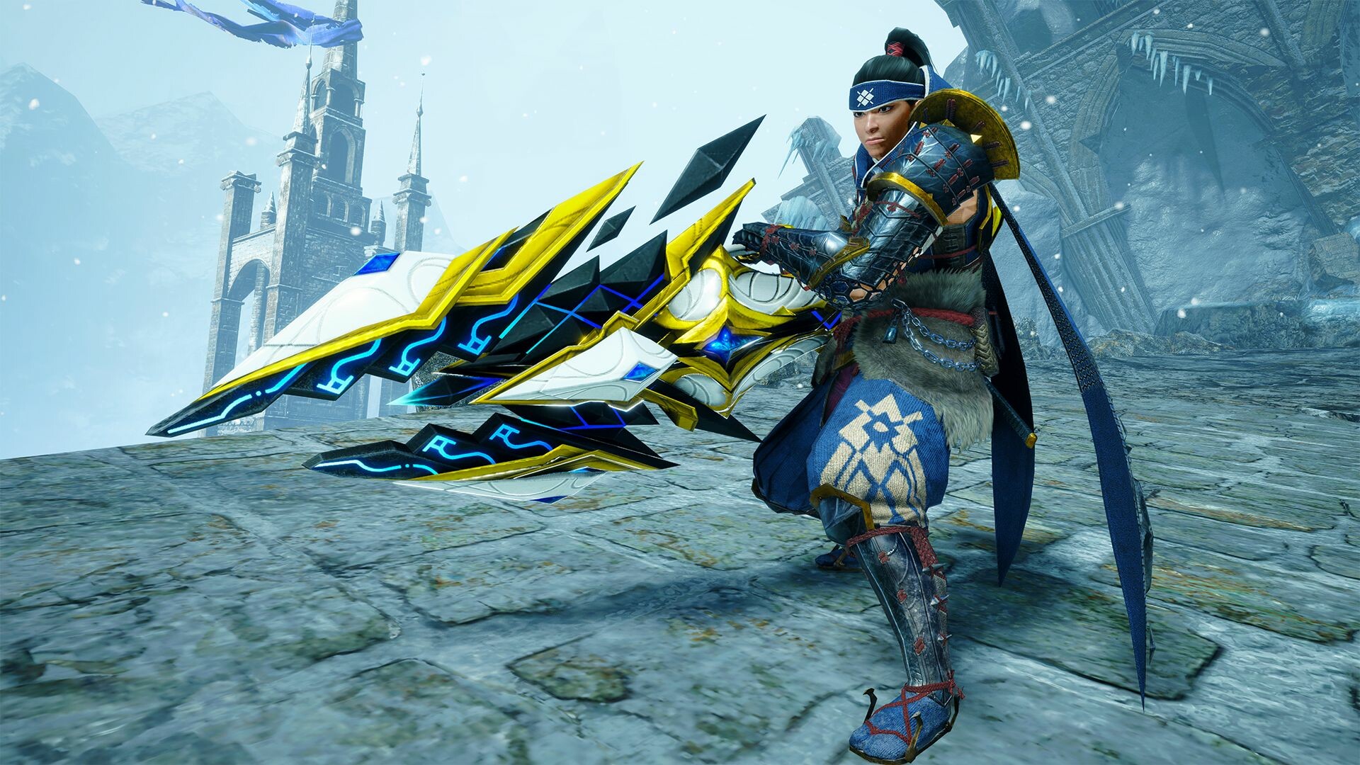 Monster Hunter Rise - "Lost Code: Jura" Hunter layered weapon (Heavy Bowgun) Featured Screenshot #1