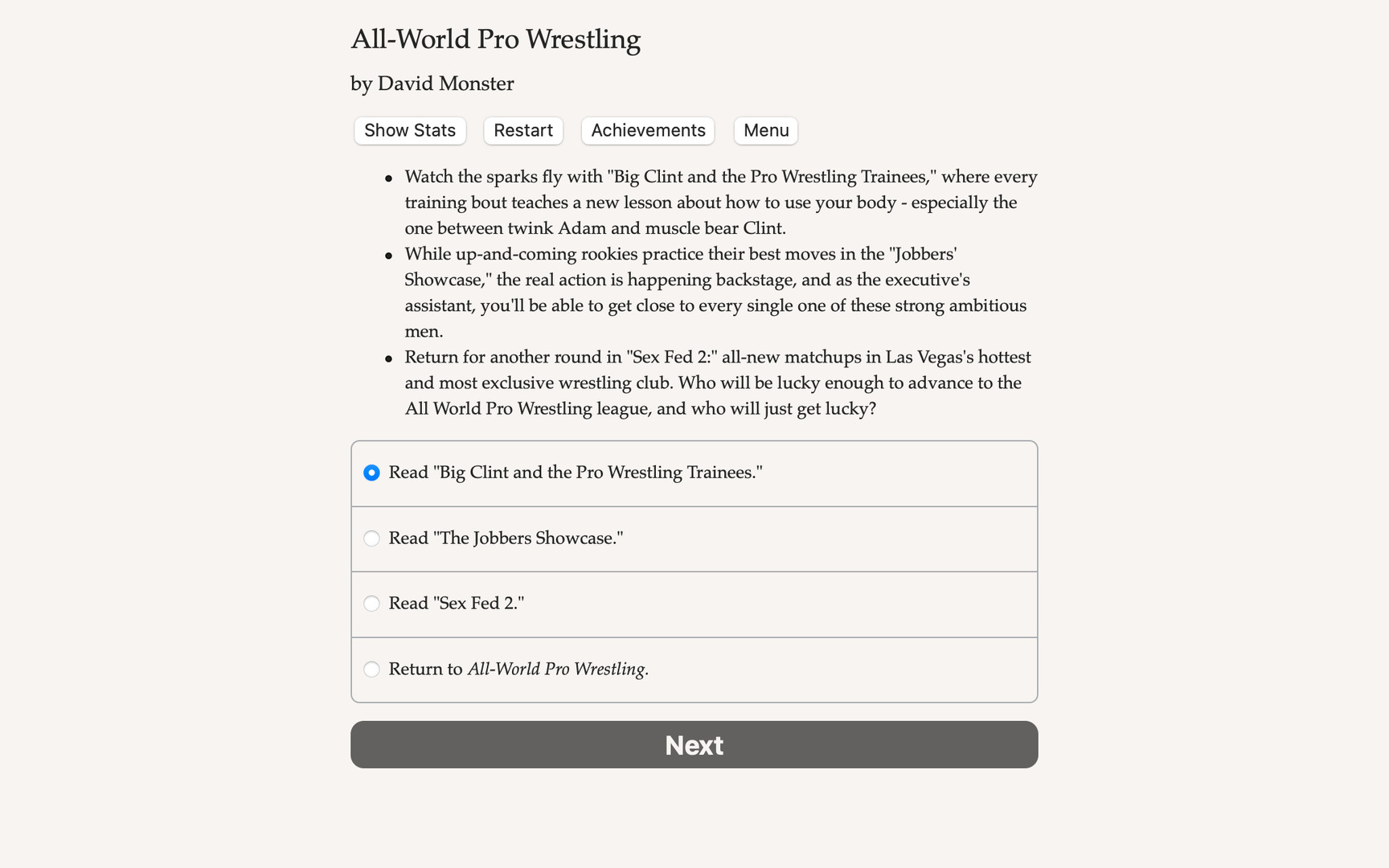 All World Pro Wrestling - Bonus Stories 2 Featured Screenshot #1