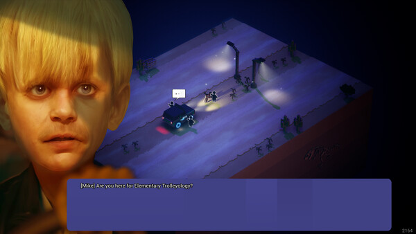 Screenshot of Elementary Trolleyology gameplay showing in-action mechanics