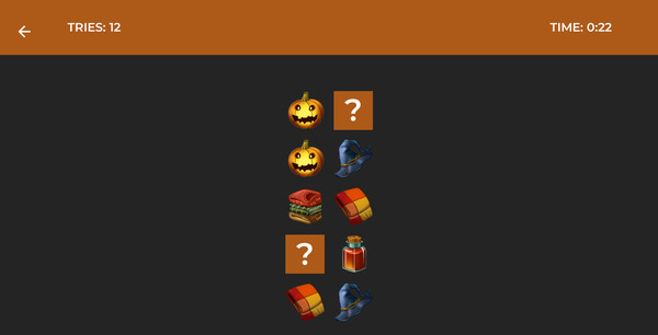 Classic Memory Game - Autumn