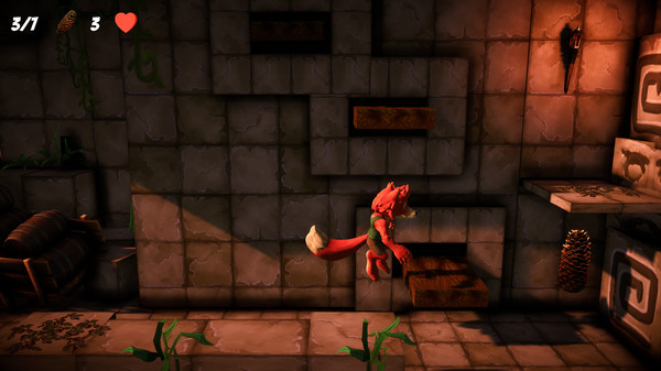 Screenshot of Dash The Fox & Three Dreadful Pigs gameplay showing in-action mechanics