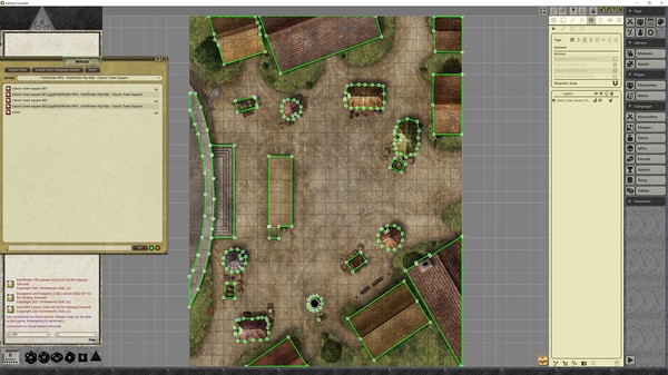 Fantasy Grounds - Pathfinder RPG - Pathfinder Flip-Map - Classic Town Square