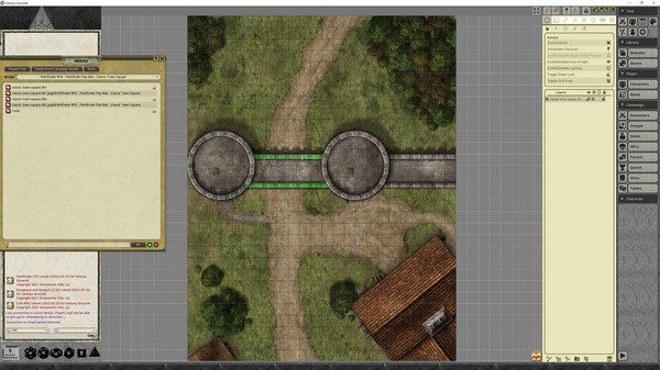 Fantasy Grounds - Pathfinder RPG - Pathfinder Flip-Map - Classic Town Square