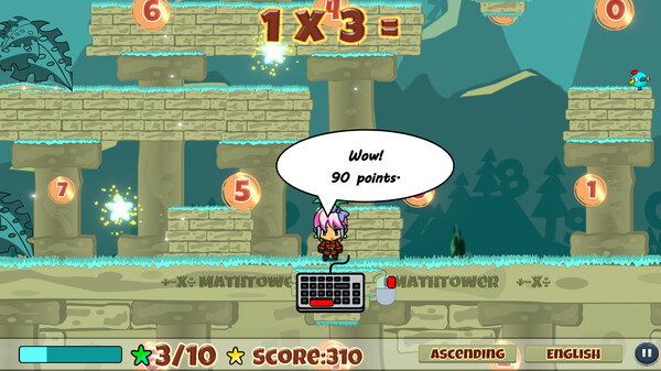 Screenshot z Math Tower 2