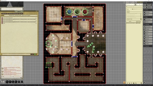 Fantasy Grounds - Pathfinder RPG - Pathfinder Flip-Mat - Classic Ancient Dungeon