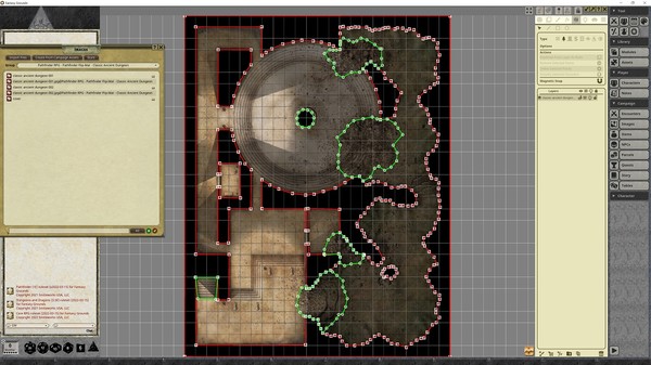 Fantasy Grounds - Pathfinder RPG - Pathfinder Flip-Mat - Classic Ancient Dungeon