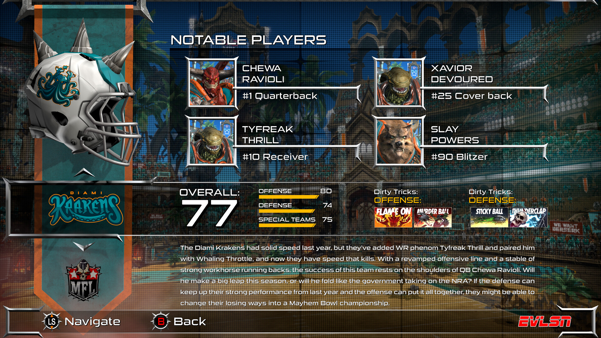 Mutant Football League: Diami Krakens Featured Screenshot #1