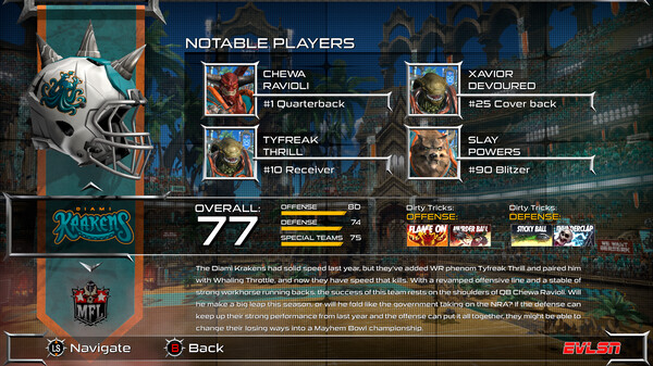 Mutant Football League: Diami Krakens