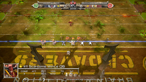 Screenshot z Mutant Football League: Brainwashington Cadavers Screenshot z Mutant Football League: Brainwashington Cadavers