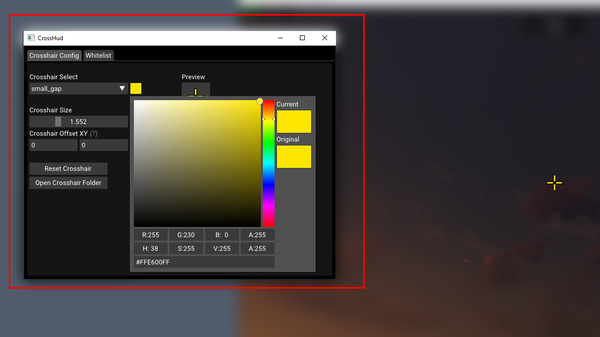 Screenshot z CrossHud - Crosshair Overlay Screenshot z CrossHud - Crosshair Overlay