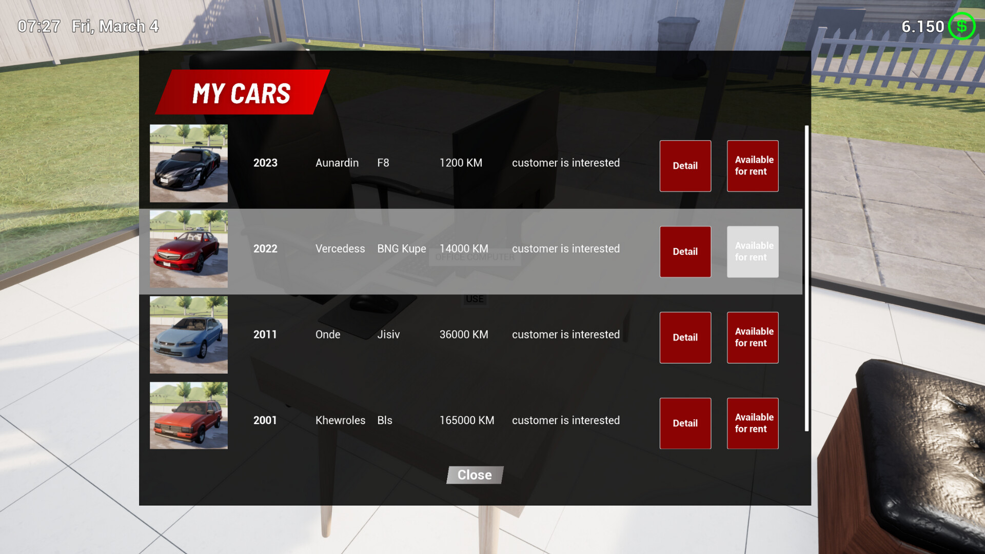 Rent A Car Simulator 24 screenshot #2