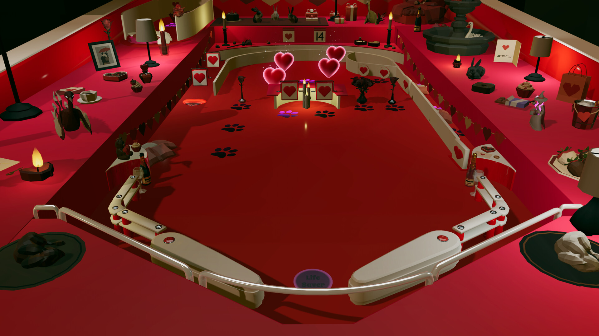 Roxy Raccoon's Pinball Panic - Vibrant Valentine Featured Screenshot #1