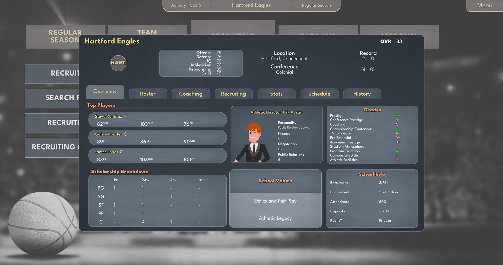 College Basketball Manager screenshot #15
