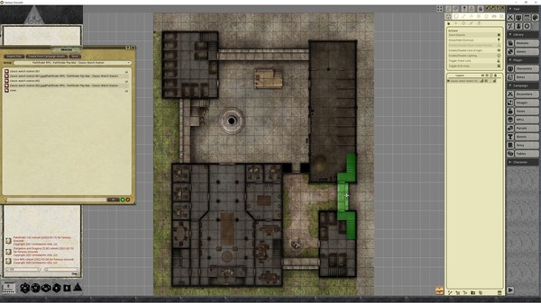 Fantasy Grounds - Pathfinder RPG - Pathfinder Flip-Mat - Classic Watch Station