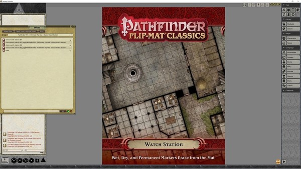 Fantasy Grounds - Pathfinder RPG - Pathfinder Flip-Mat - Classic Watch Station
