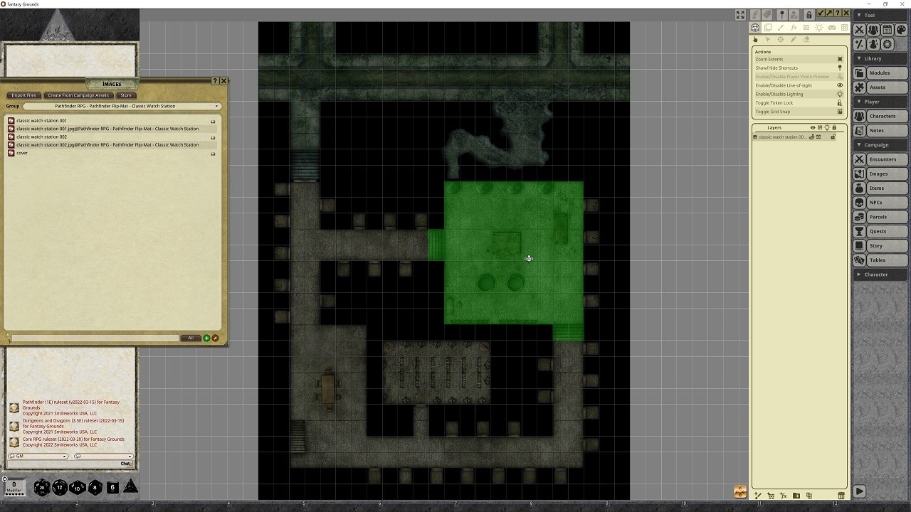 Fantasy Grounds - Pathfinder RPG - Pathfinder Flip-Mat - Classic Watch Stationのスクリーンショット 1