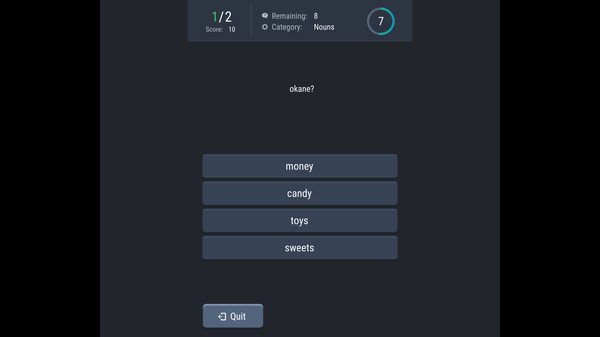 Screenshot z Japanese - Quiz Time
