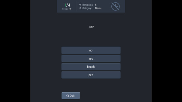 Screenshot z Japanese - Quiz Time