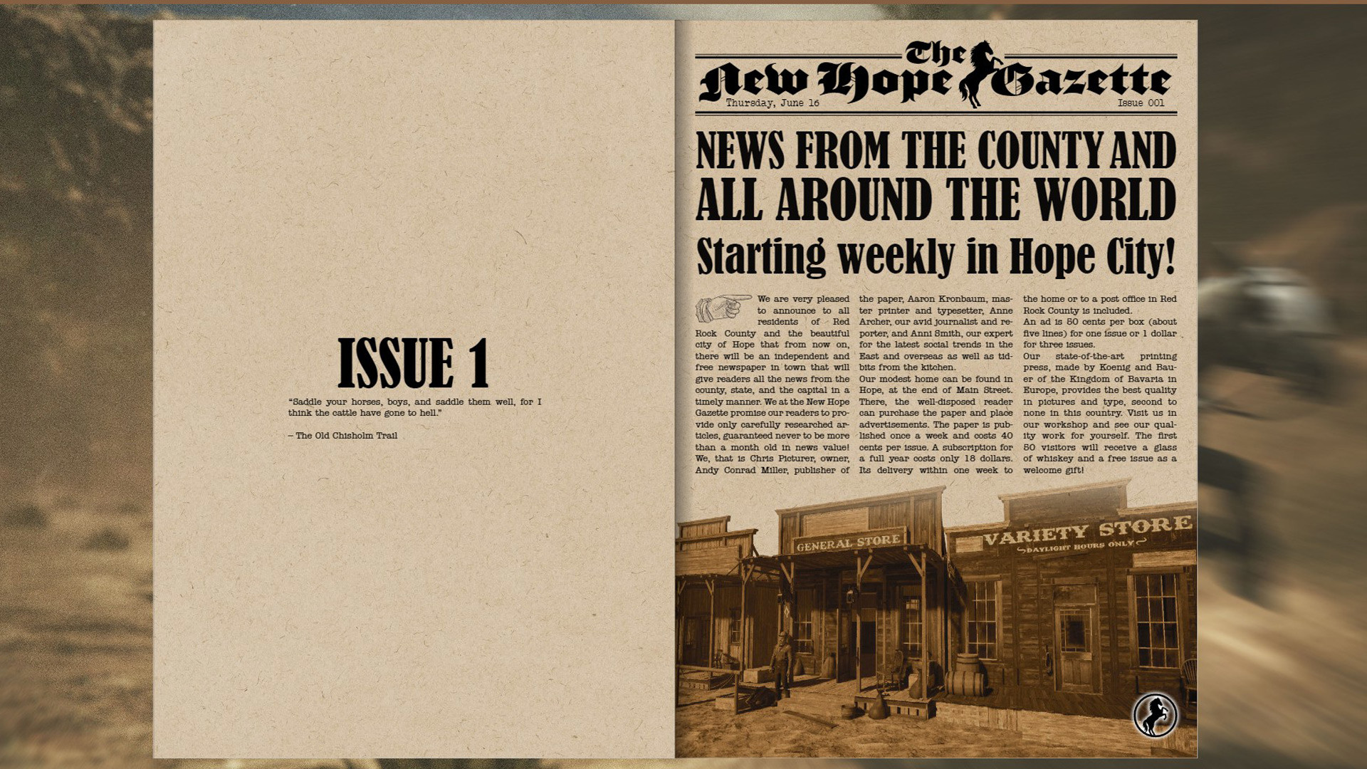 Wild West Legacy: The New Hope Gazette Featured Screenshot #1