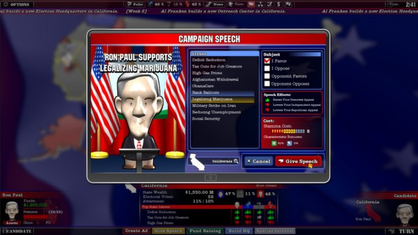 Screenshot z The Political Machine Screenshot z The Political Machine