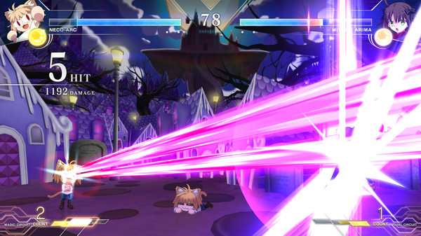 Screenshot z MELTY BLOOD: TYPE LUMINA - Neco-Arc Round Announcements