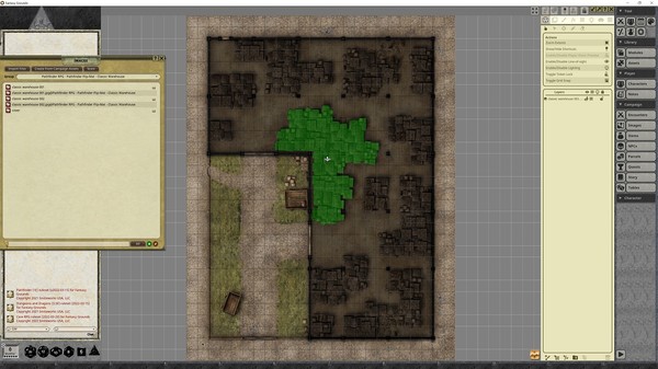 Fantasy Grounds - Pathfinder RPG - Pathfinder Flip-Mat - Classic Warehouse