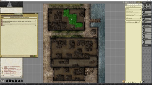 Fantasy Grounds - Pathfinder RPG - Pathfinder Flip-Mat - Classic Warehouse
