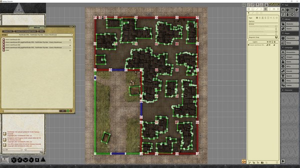 Fantasy Grounds - Pathfinder RPG - Pathfinder Flip-Mat - Classic Warehouse